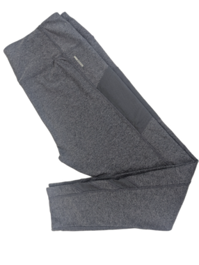 ​Mondetta Heather Grey High Waisted Leggings Large with Side Pockets & Mesh